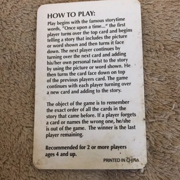 The Storytime Game 30 storytime game cards plus one rules card 💕 - Picture 3 of 3